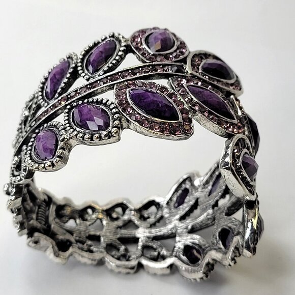 Purple Cuff Bracelet Purple Bangle - Picture 10 of 11